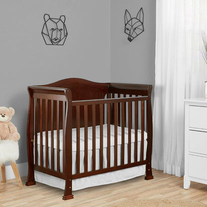 Dream On Me Naples Full Panel 4-in-1 Convertible Mini Crib. Espresso