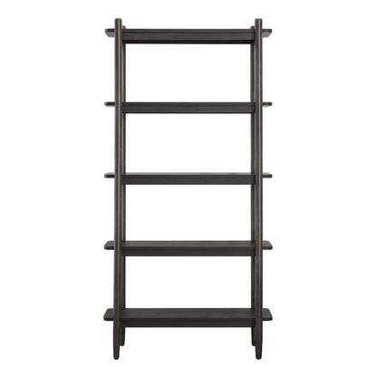 Better Homes & Gardens Springwood 5 Shelf Bookcase with Solid Wood Frame, Light Honey Finish