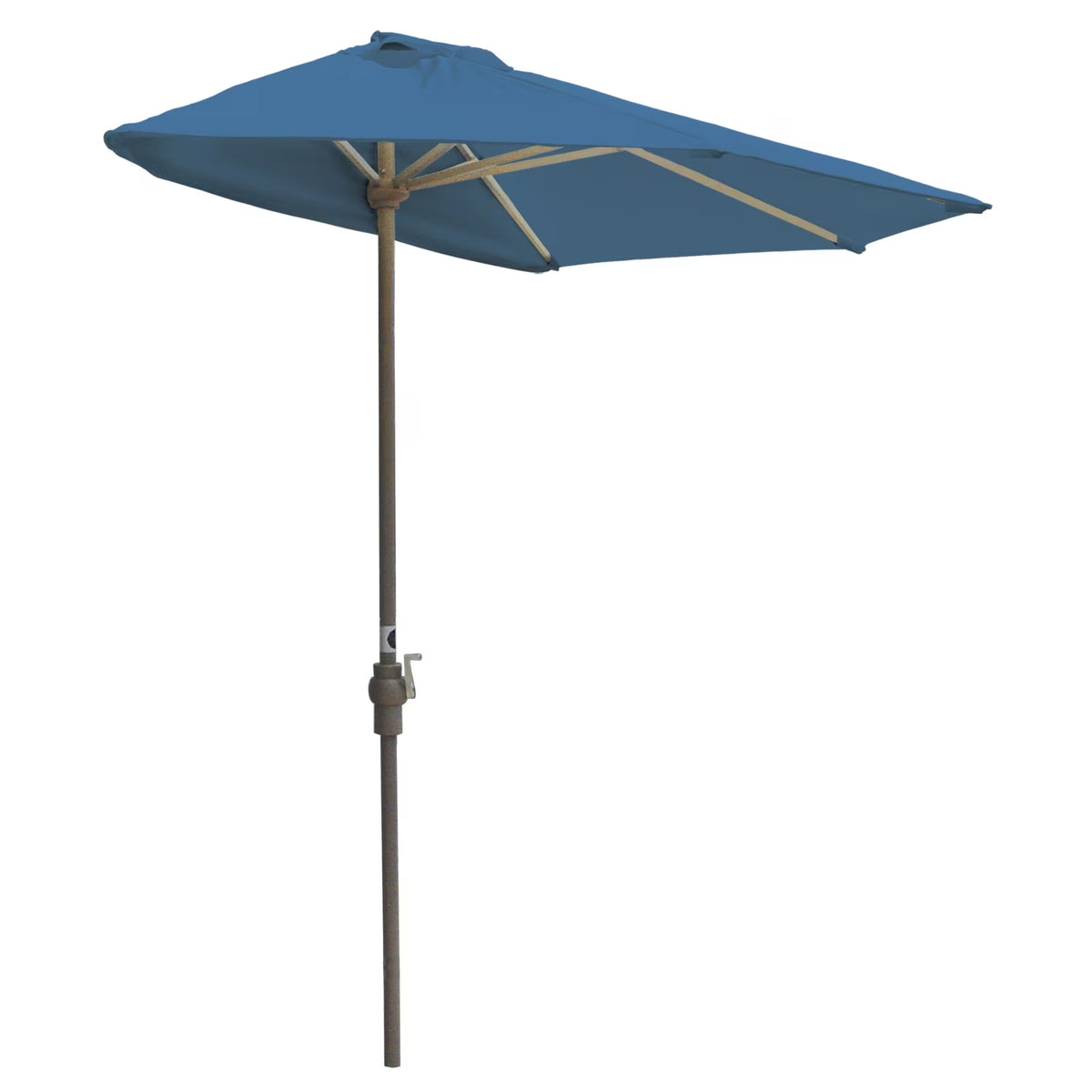 OFF-THE-WALL BRELLA Sunbrella Half Umbrella, 9'-Width, Teak Canopy