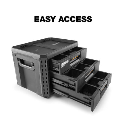 ToughBuilt StackTech 1 Drawer Toolbox, Heavy-Duty Stackable Tools Storage, 50 lb Capacity
