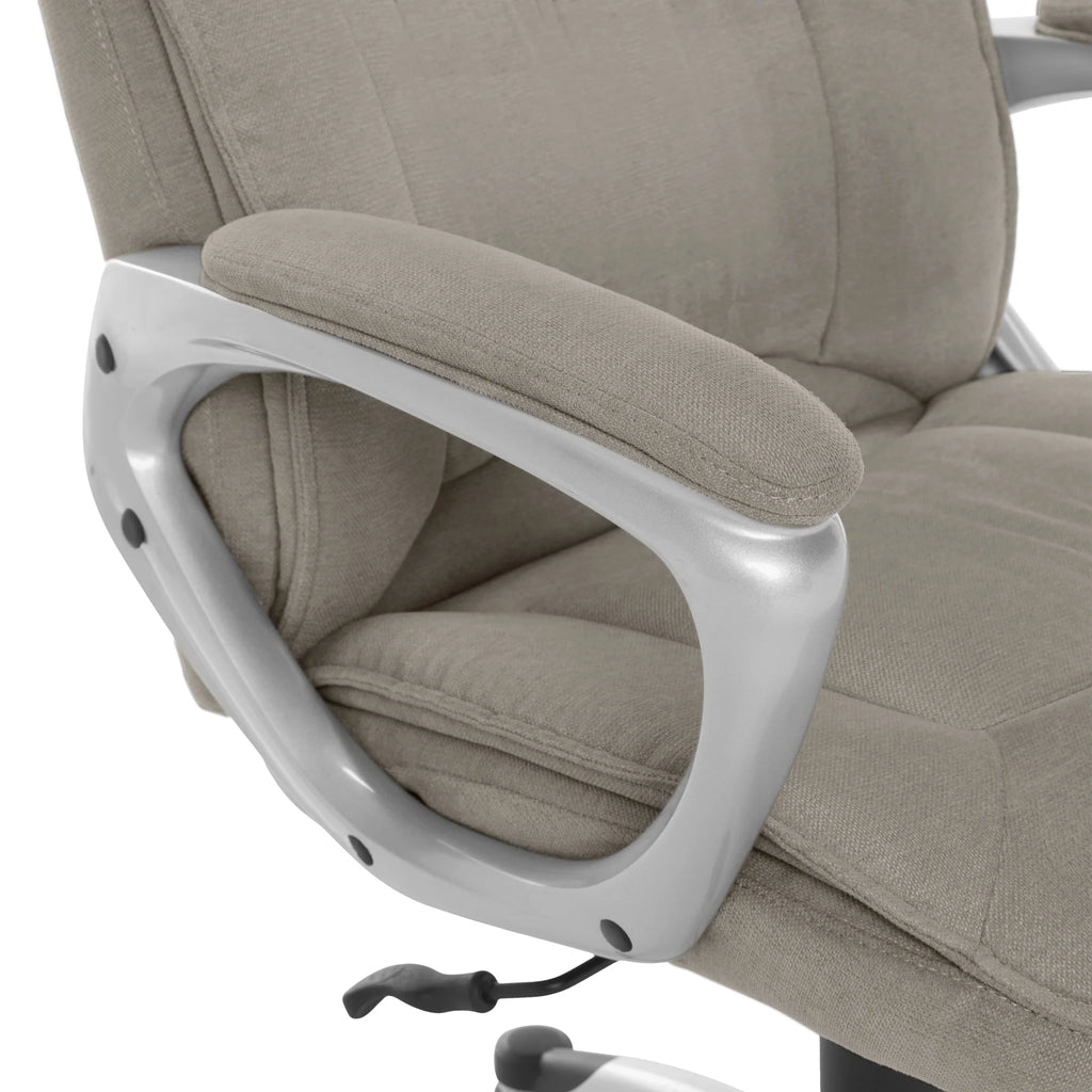 Serta Hannah Office Chair in Fawn Tan Linen Metallic Finish