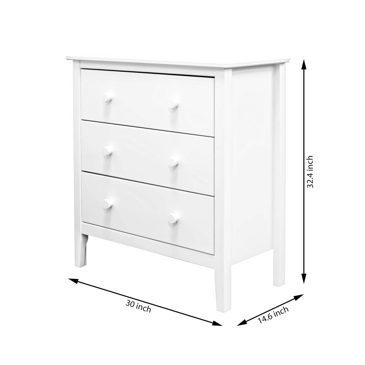 Adeptus Solid Wood Easy Pieces 4 Drawer Chest of Drawers - White