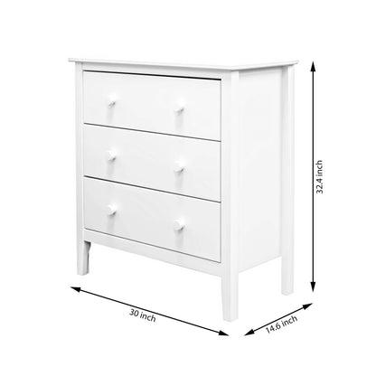 Adeptus Solid Wood Easy Pieces 4 Drawer Chest of Drawers - White