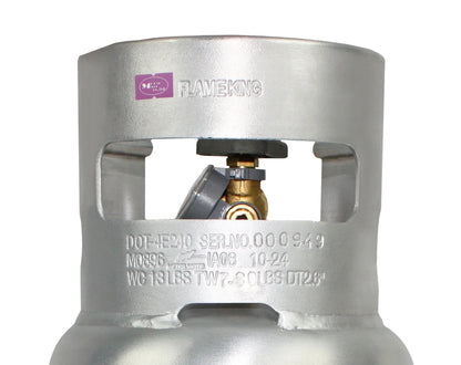 Flame King 5LB Aluminum Propane Tank with Gauge & OPD Valve, Corrosion-Resistant and Rust-Free