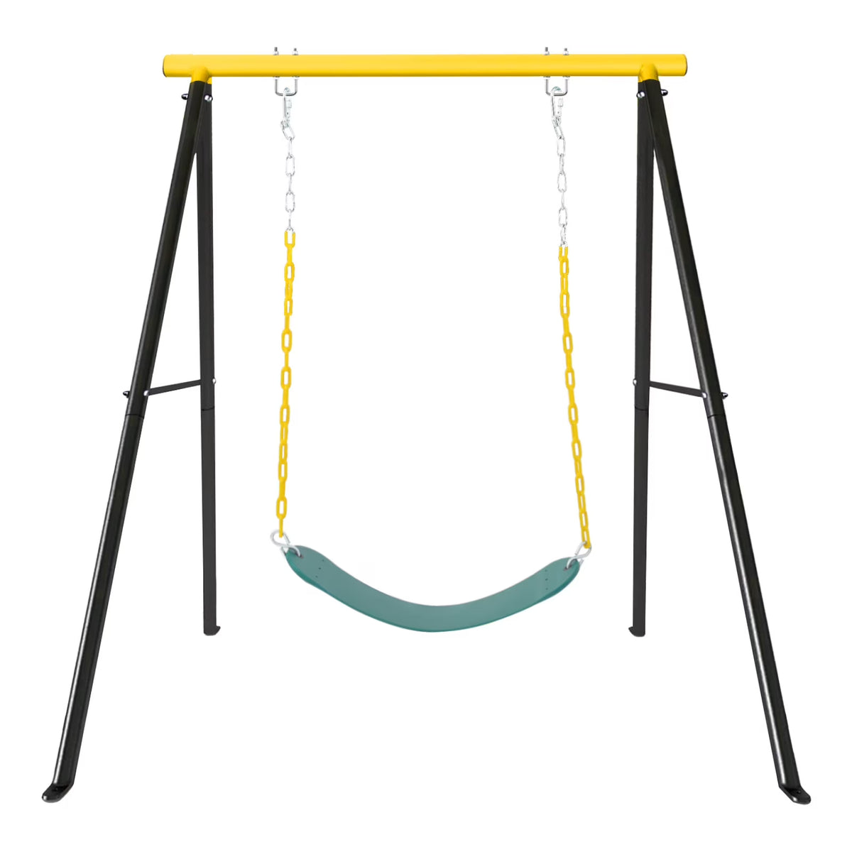 IVV Swing Stand for Porch, Outdoor Heavy Duty Swing Frame, Steel Metal Frame with 4 Ground Pegs, 73" Height Holds Up to 550lbs, Red (Swing NOT Included)