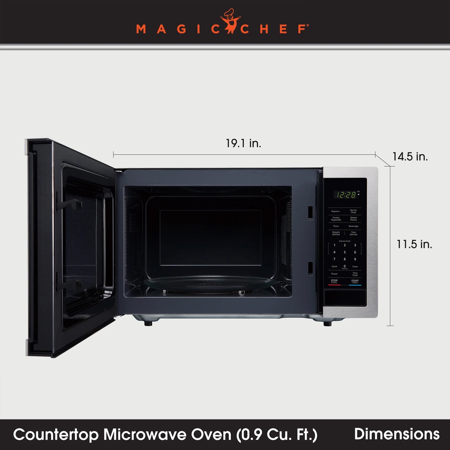 Magic Chef 0.9 cu ft Countertop Microwave Ovens in New Model