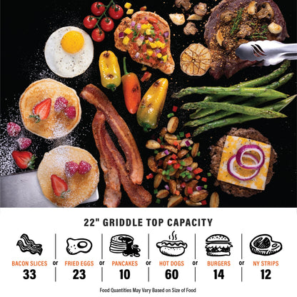 Blackstone Adventure Ready 2-Burner 22" Propane Omnivore Griddle with Stand and Adapter Hose