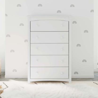 Storkcraft Kenton 5 Drawer Nursery Dresser, Pebble Gray
