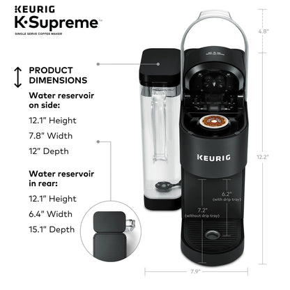 Keurig K-Supreme Black Single-Serve K-Cup Pod Coffee Maker