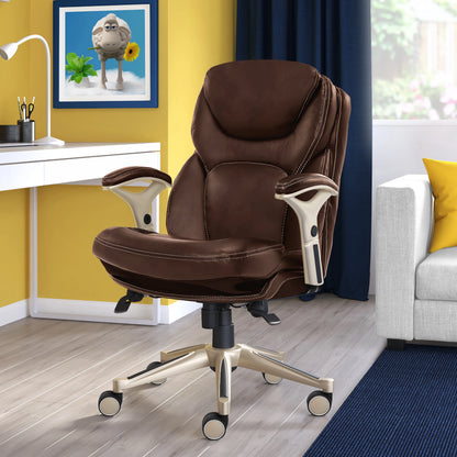 Serta Back in Motion Technology Fabric Executive Office Chair, Light Gray