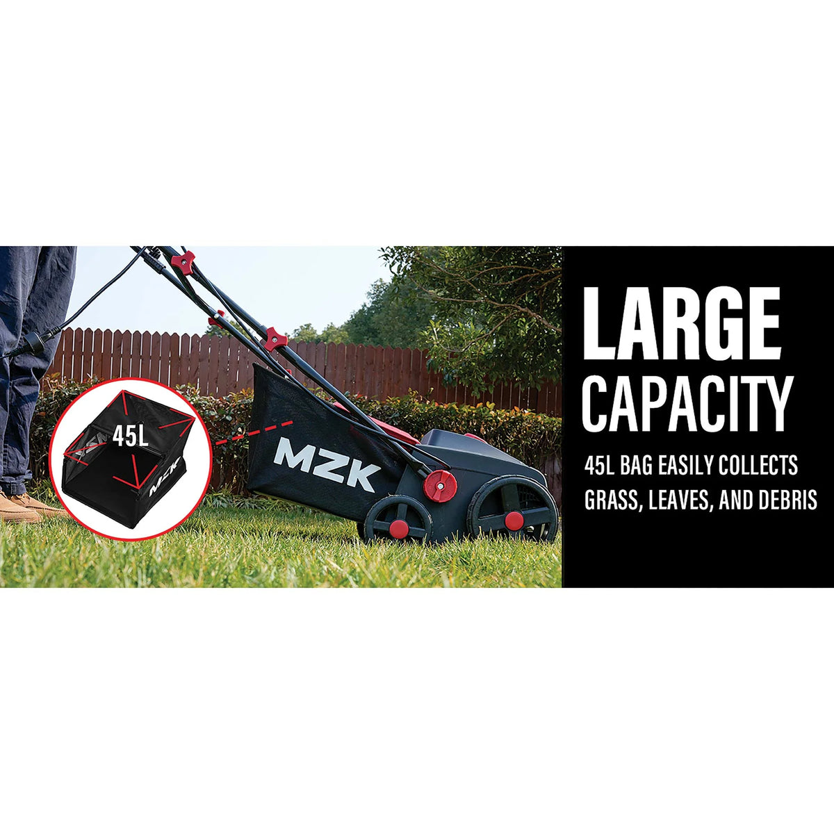 Mzk Electric Dethatcher &amp; Scarifier, Powerful Lawn Rake for Healthy Grass Growth