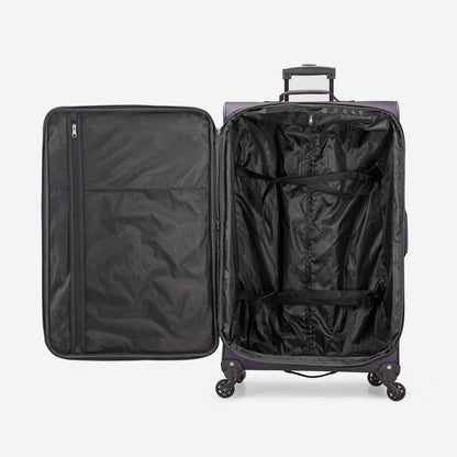 U.S. Traveler Aviron Bay Expandable Softside Luggage with Spinner Wheels, Navy, 31" Checked Large