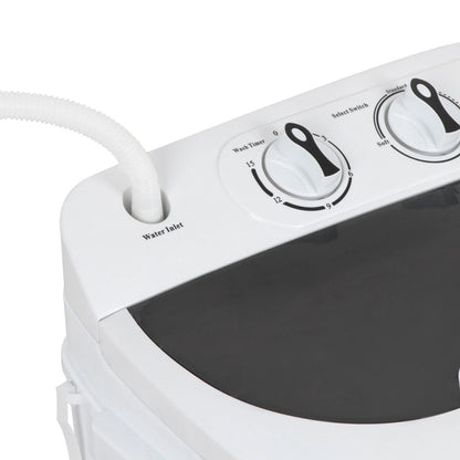 Compact Mini Twin Tub Washing Machine Portable 13lbs Laundry Washer and Dryer