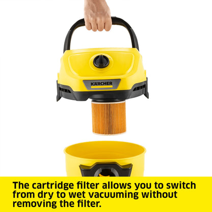 Karcher Shop Vacuum, WD3, Wet and Dry Vac, Multi-Purpose - 4.5 Gallon