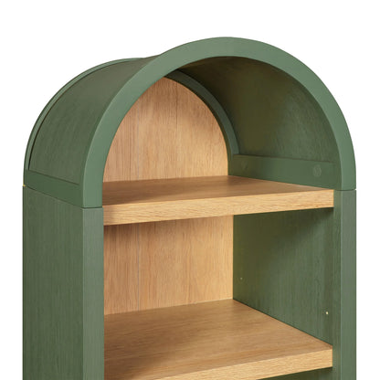 Better Homes & Gardens Juliet Narrow Arch Bookcase, Rich Black and Light Honey