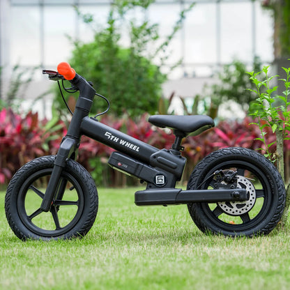 5Th Wheel KB09 150W Electric Balance Bike for Kids, Black - 12" Pneumatic Tire with Dual Brake