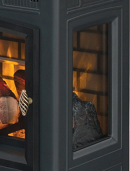 Duraflame 3D Black Infrared Electric Fireplace Stove with Remote Control - DFI-5010-01