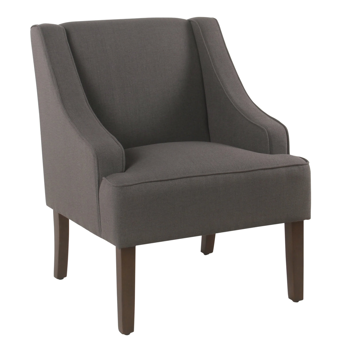 HomePop Classic Swoop Accent Chair - Blue and White Damask
