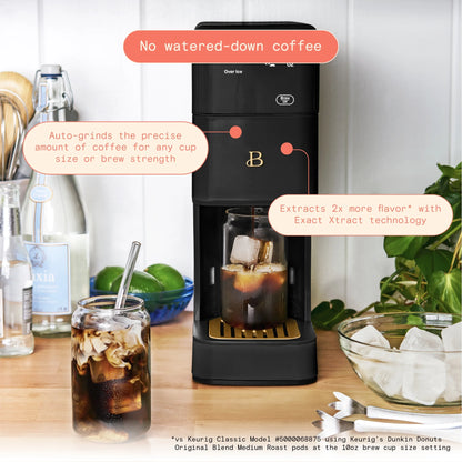 Beautiful Perfect Grind�?Programmable Single Serve Coffee Maker, White Icing by Drew Barrymore