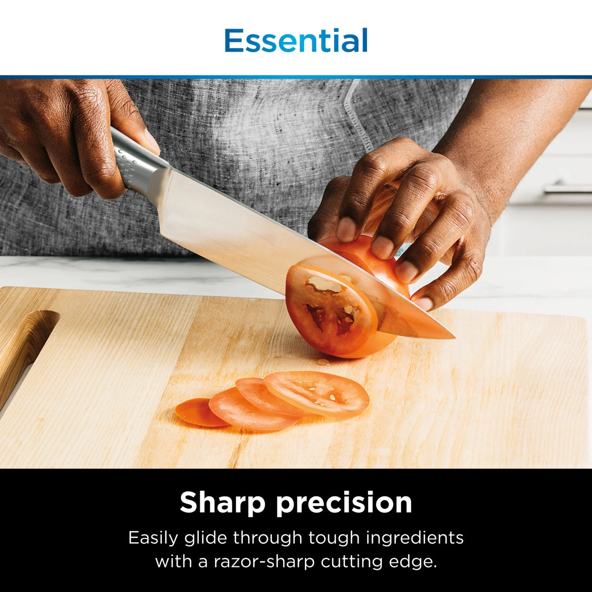 Ninja NeverDull Essential 12-Piece Stainless Steel Knife Set with Built-in Sharpener, K22012