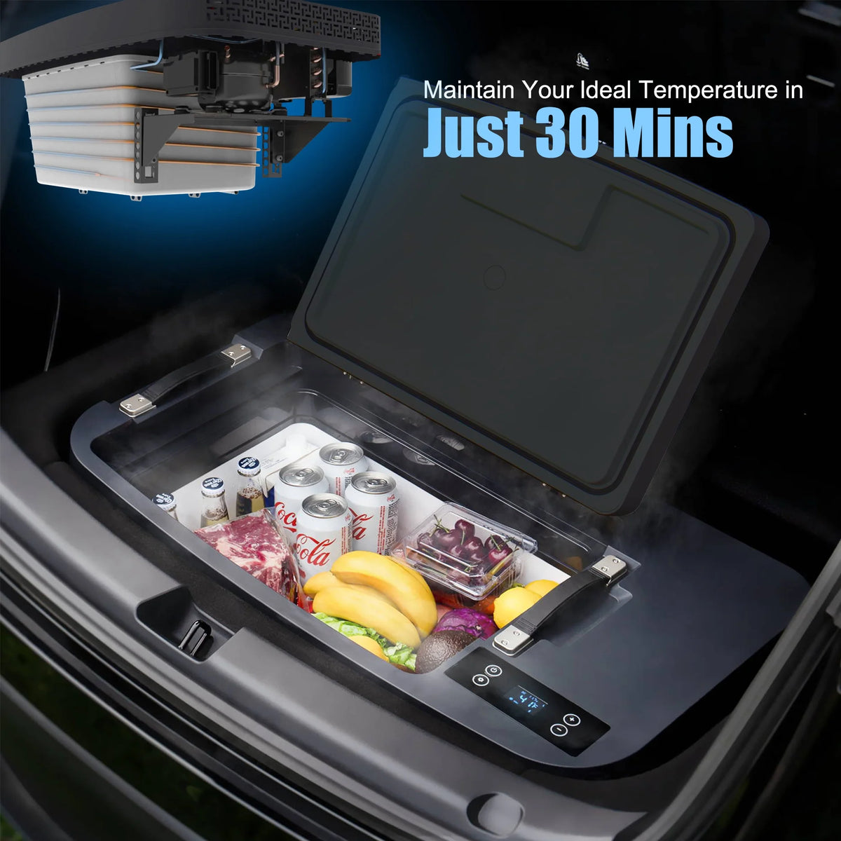 Chery Industrial Portable Car Refrigerator for Tesla Model Y, 35qt(33L) Car Freezer