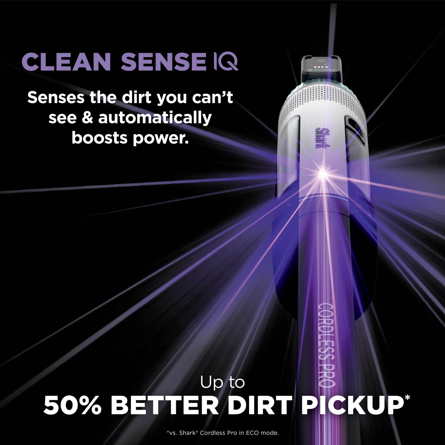 Shark® Cordless Pro Stick Vacuum with Clean Sense IQ Technology, Power Fins PLUS Brushroll, Crevice Tool Included, HEPA Filtration, IZ540H