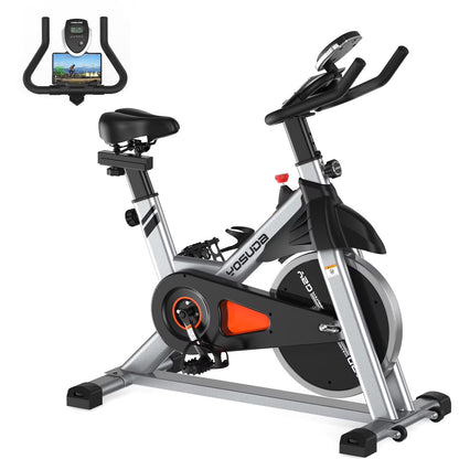 YOSUDA Indoor Cycling Bike, 330 lbs Capacity, Comfort Seat, LCD Monitor