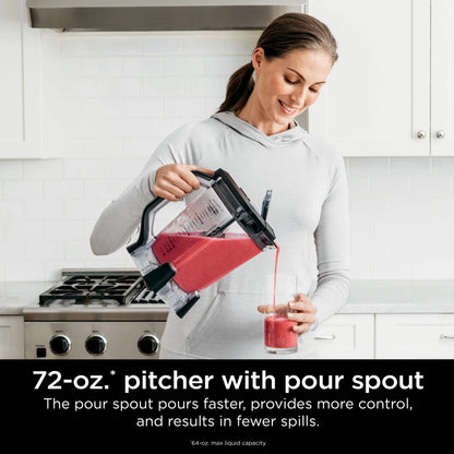 Ninja Professional Plus Blender, 2 Auto-IQ Programs for Smoothies, Frozen Drinks, 1200 W, 72 oz* Total Crushing Pitcher, Black, BN700
