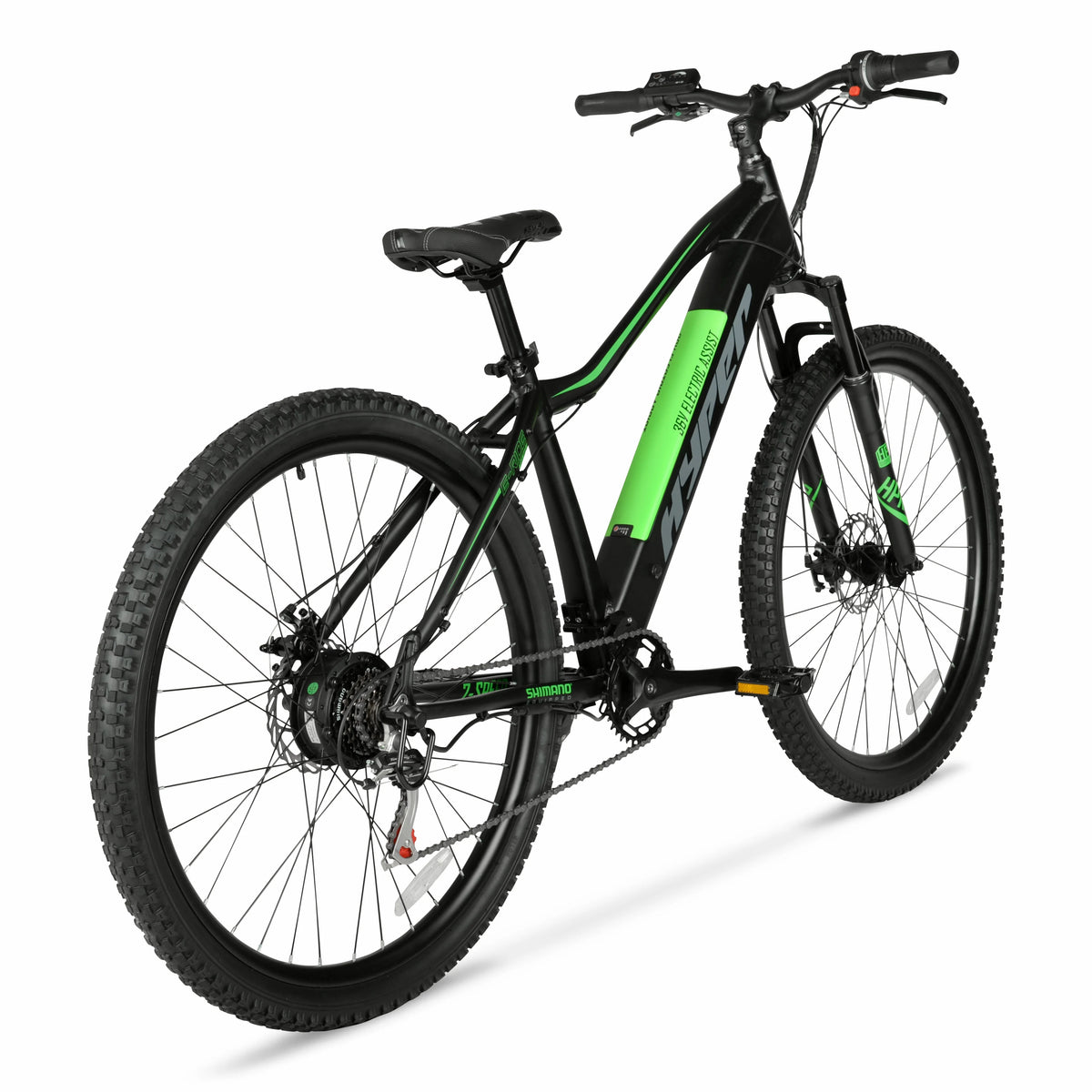 29" Hyper Bicycles 36V Class 2 Electric Mountain Bike for Adults, 350W E-Bike Motor, Black