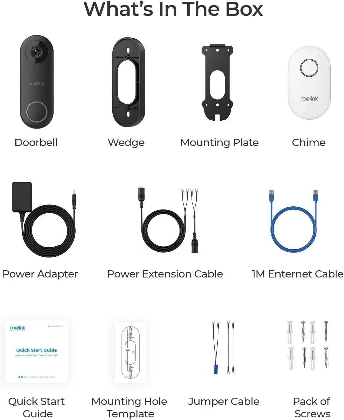 Reolink 2K 5MP Video Doorbell Camera 5G Wifi Security Home Doorbell Chime, Person &Package Detection
