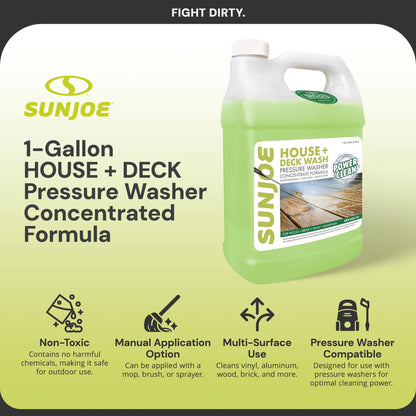 Sun Joe Electric Pressure Washer with Wheels and 3 Pack Pressure Washer Cleaner