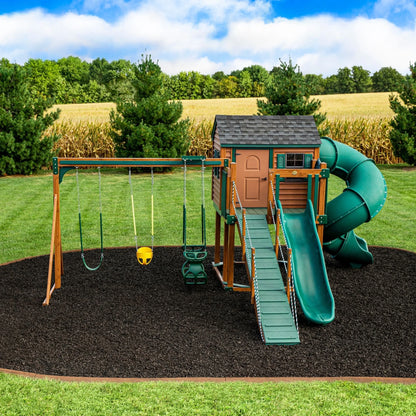 GroundSmart Black Rubber Mulch, 37.5 Cu Ft