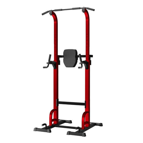 Station Stand Pull Up Bar for Gym Strength Training Workout Equipment，Red