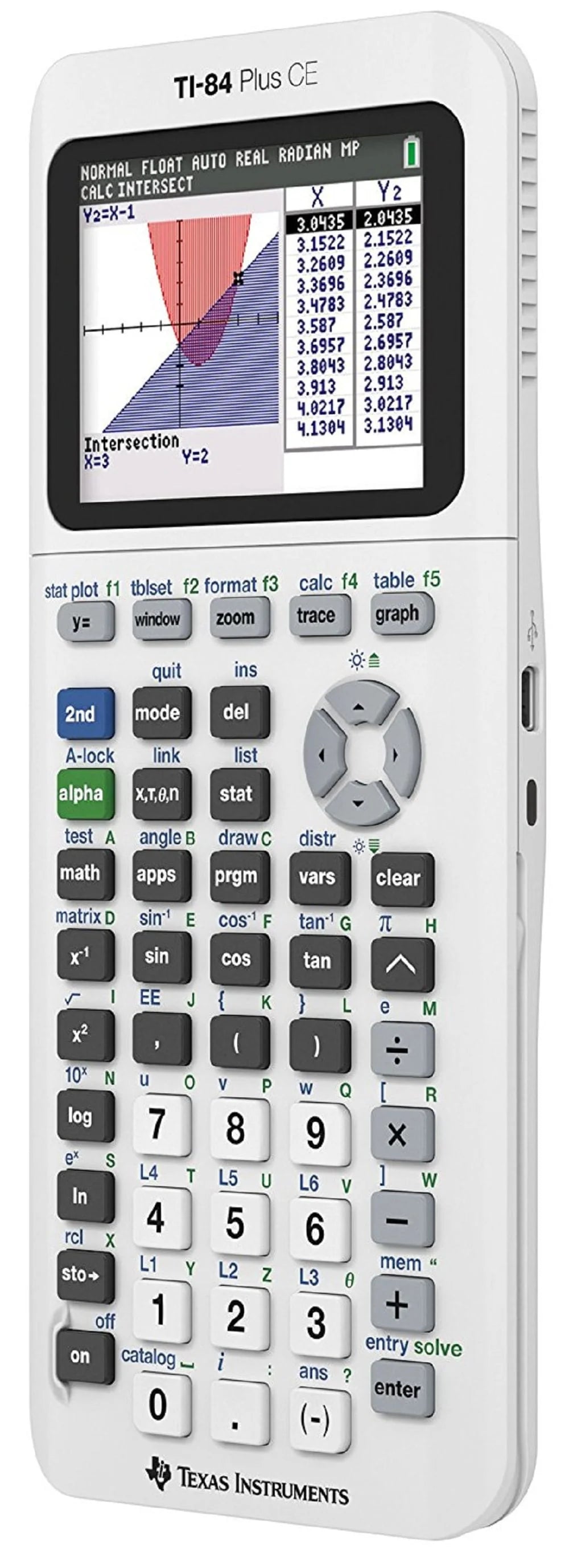 Texas Instruments TI-84 Plus CE Graphing Calculator, White