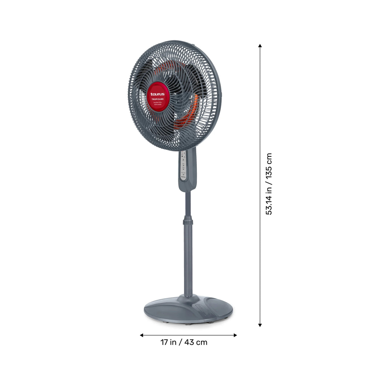 Taurus Tropicano 2-in-1 Fan & Space Heater, Quiet Oscillating Floor Fan with EcoJet Cooling and Heating for Year-Round Comfort