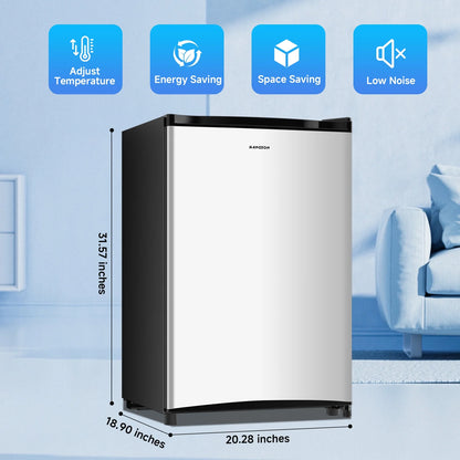 BANGSON 3.0 Cu.ft Compact Upright Freezer, Energy-Saving Mini Freezer with Adjustable Thermostat,Black