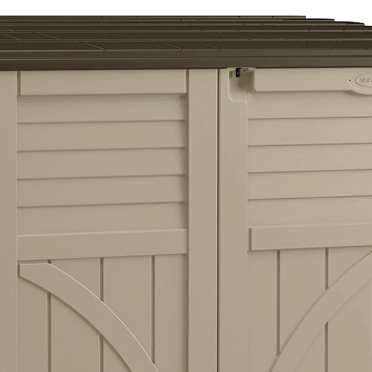 Suncast 34 cu. ft. All-Weather Resin Horizontal Outdoor Storage Shed, Taupe