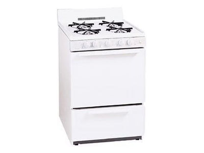 Premier SCK100OP - 24 Inch Freestanding All Gas Range with Open 3 cu. ft. Total Oven Capacity in White