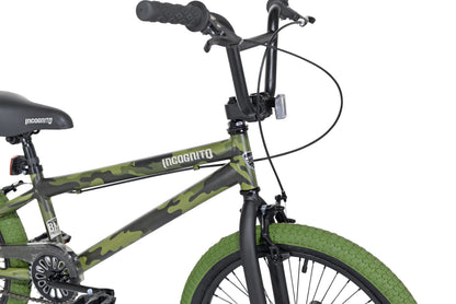 20" Kent Incognito BMX Kids Bicycle, Child Ages 7-13 Years, Green Camouflage