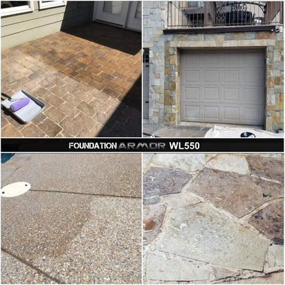 Armor WL550 Matte Wet Look Enhancer Sealer Concrete, Brick, Pavers, Stone, and Slate (WL550-5 Gallon)