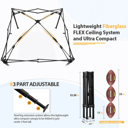 EAGLE PEAK Flex Ultra Compact 4 ft x 4 ft Pop-up Changing Room Canopy, Portable Privacy Cabana