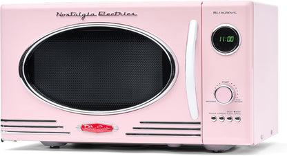 Nostalgia Retro 0.9 Cu. ft. 800-Watt Countertop Microwave Oven, Aqua
