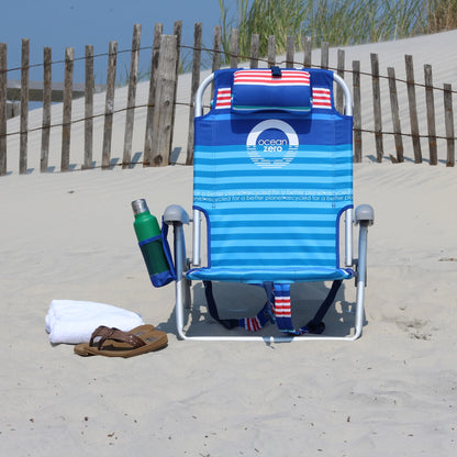 (2 pack) Ocean Zero Deluxe Backpack Chair Striped