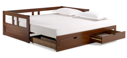 Melody Twin to King Extendable Day Bed with Storage White
