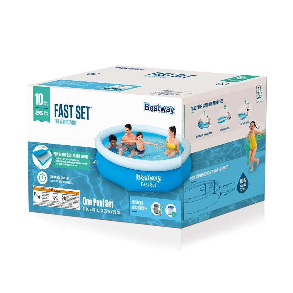 Bestway Fast Set 10�� x 26�� Round Inflatable Pool Set