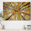 Designart 'Tree Tops in Autumn Forest' Traditional wall clock