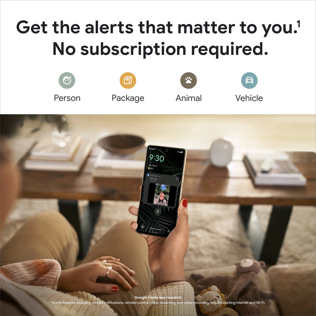 Google Nest Doorbell (Wired, 2nd gen) - Video Doorbell Camera - Doorbell Security Camera - Snow
