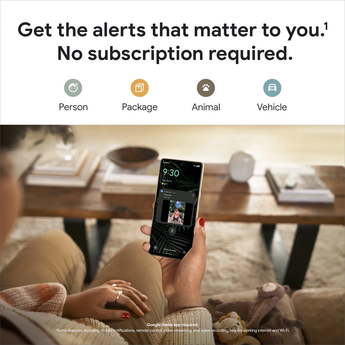 Google Nest Doorbell (Wired, 2nd gen) - Video Doorbell Camera - Doorbell Security Camera - Snow