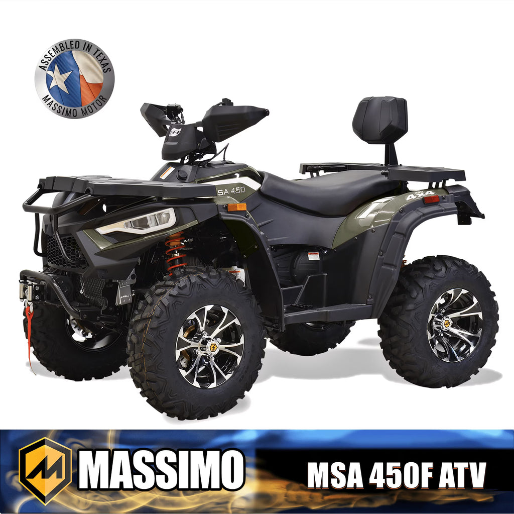 Massimo MSA450F Adult ATV Quad 352cc 25 HP 4 Stroke 4-Wheeler - Sand