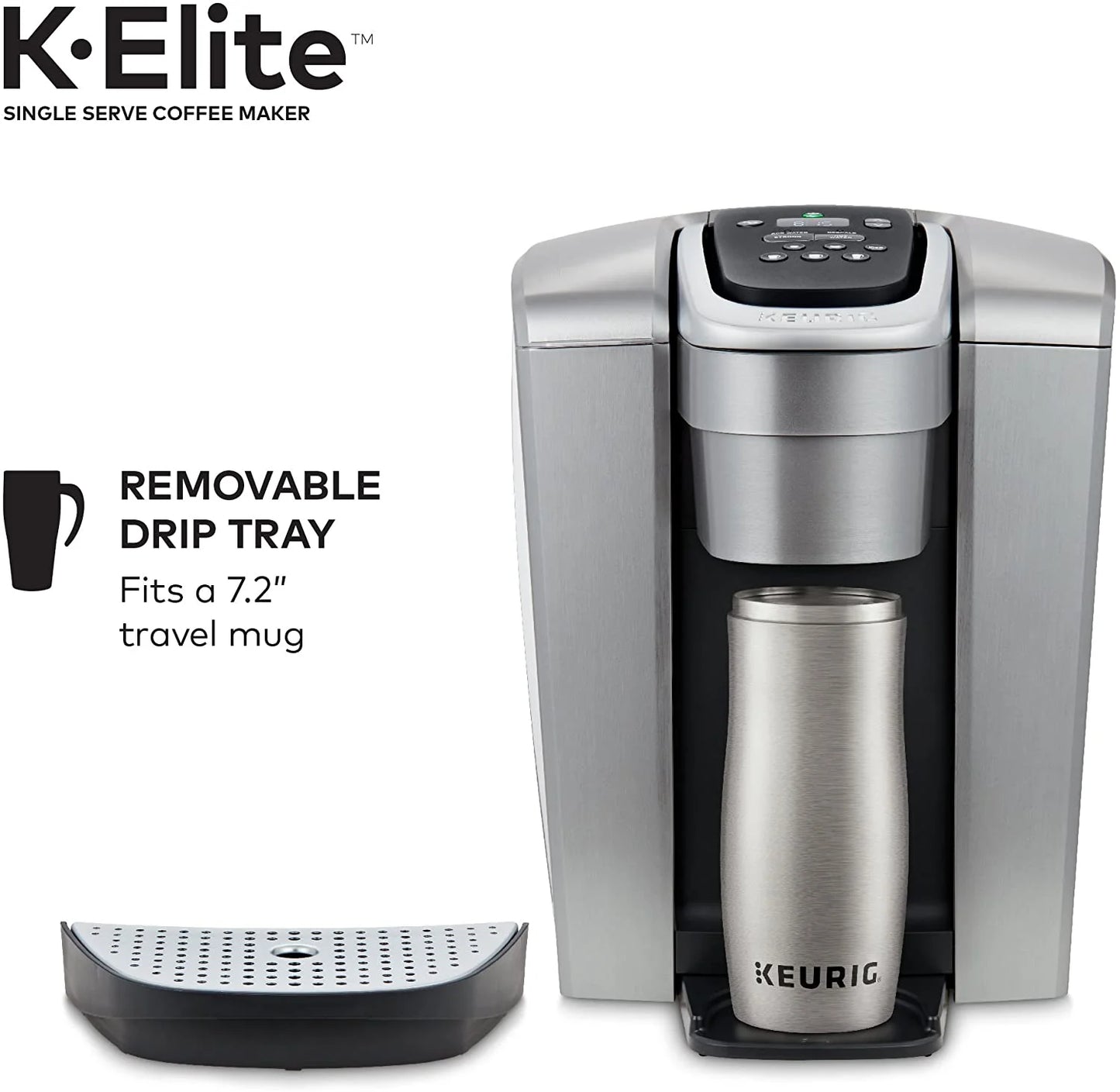 Keurig K-Elite Coffee Maker, Single Serve K-Cup Pod Coffee Brewer, With Iced Coffee Capability & 3-Month Brewer Maintenance Kit Includes Descaling Solution, Water Filter Cartridges & Rinse Pods